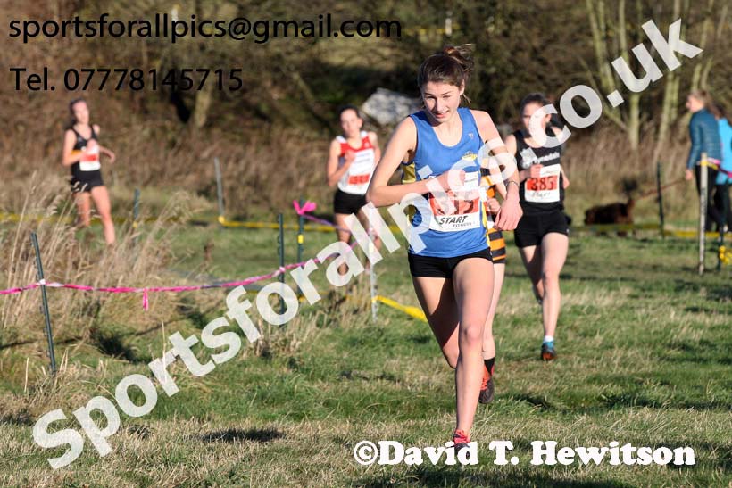 Girls under-15s North Eastern Cross Country, 2018 Northern Cross Country Champs., Wrekenton, Gateshead. Photo:  David T. Hewitson/Sports for All Pics